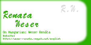 renata weser business card